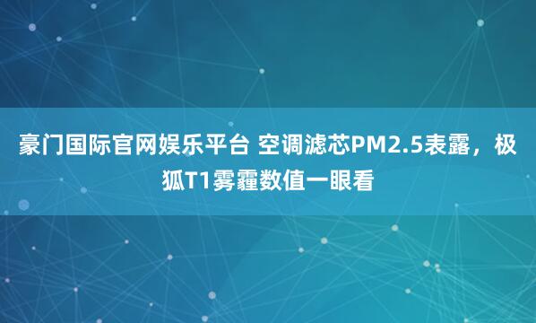 豪门国际官网娱乐平台 空调滤芯PM2.5表露，极狐T1雾霾数值一眼看